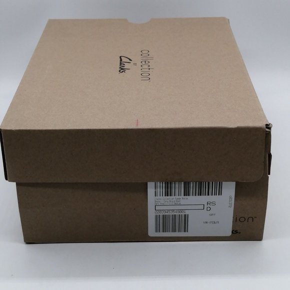 Clarks Womens Ankle Boot Cora Braid Tan Suede Side Zip Elastic Inset 7.5 NEW - Picture 10 of 10